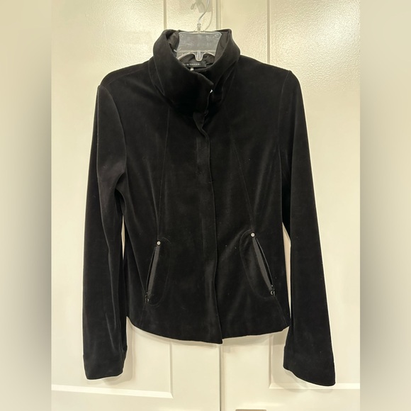 Eli Tahari Miri Jacket Black Velvet Jacket Size Small - Picture 5 of 6